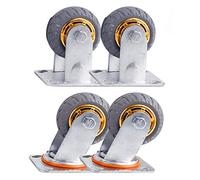 Castor Wheels,Heavy Duty,Trolley Furniture Caster,Single Wheel Load 500kg(1102 lbs),Suitable for Scaffolding,Flatbed Carts