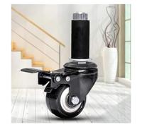 Castor Wheels,Office Chair, Expandable Stem Caster with Brake for 1"" ID Tubing Swivel Polyurethane Ball Bearing Castors for Kitche