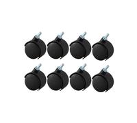 Castor Wheels,Office Chair, Threaded Stem Casters 1.5inch Dual Wheel Rotatable Caster Black Plastic Swivel for Industrial Furniture