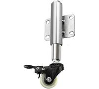 Castor Wheels, Spring Gate Wheels,Heavy-Duty Shock Absorber Rotating Caster,40mm Swivel Castor Wheels(Black,Universal) (Wit Brake)