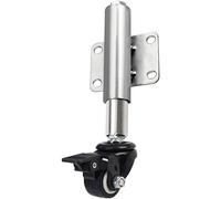 Castor Wheels, Spring Gate Wheels,Heavy-Duty Shock Absorber Rotating Caster,40mm Swivel Castor Wheels(Black,Universal) (Polyurethane Brake)