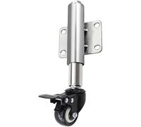 Castor Wheels, Spring Gate Wheels,Heavy-Duty Shock Absorber Rotating Caster,40mm Swivel Castor Wheels(Black,Universal) (Black Universal)