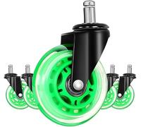 Castor Wheels SS For Furniture Heavy Duty Swivel 5 Pack Office Chair Caster Replacement Chair Casters For Hardwood Floors And Carpet Heavy Duty Office Chair Cast