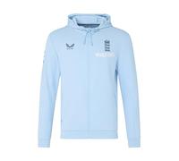 Castore England Cricket Men's Off Pitch Flex FZ Hoodie, Airy Blue, XL