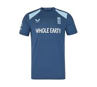Castore Mens 26/27 England Cricket Training Short Sleeve Performance T-Shirt L Blue