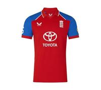 Castore Mens 26/27 England Cricket T20 Shirt M Red