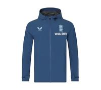 Castore England Cricket Men's Performance Rain Jacket, Ensign Blue, L
