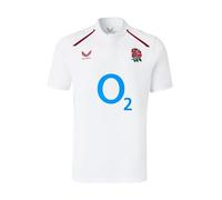 Castore England Rugby Men's Home Classic Short Sleeve Shirt, White, XL