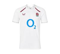 England Rugby Men's Home Replica Short Sleeve Shirt, Castore White, M