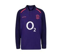Castore England Rugby Unisex Alternate Long Sleeve Shirt, Rhodonite, Maritime Blue, Diva Pink, 11 Years