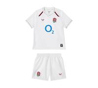 Castore England Rugby Unisex Home Infant Kit, White, 7-8Y