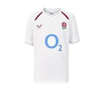 Castore England Rugby Unisex Home Pro Shirt Retail, White, 14 Years
