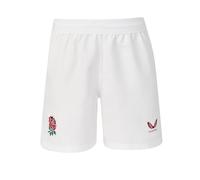 Castore England Rugby Unisex Home Replica Short, White, 14 Years