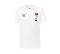 England Rugby Unisex Off Pitch Tee, Castore White, 11 Years