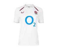 Castore England Rugby Women's Home Replica Short Sleeve Shirt, White, 20