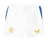Castore Kids Rangers Home Shorts 2021 2022 Juniors White 11-12 Years