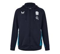 Castore Mens England Rugby Full Zip Hoodie 2025 Long Sleeve Ink/Storm L