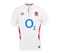 Castore Mens England Rugby Home Classic Shirt 2025 Adults White/red M
