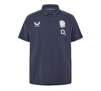 Castore Mens England Travel Polo Shirt 2025 Adults Short Navy XXL