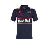 Red Bull Racing F1 Team Special Drivers Polo Shirt, Night Sky Blue, Max Verstappen #1, 2025 Season (UK, Alpha, L, Regular, Regular, Navy)