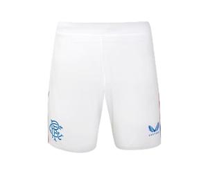 Castore Mens Rangers Home Shorts 2024 2025 Bottoms White/Blue XL