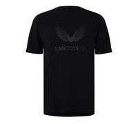 Castore Mens Rangers Logo T-shirt Adults Short Sleeve Crew Neck