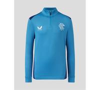 Castore Rangers Quarter Zip Top 2023 2024 Juniors L Blue
