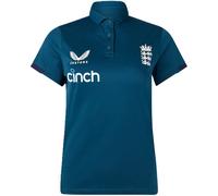 Castore Womens Ecb TrngPolo Ld99 in DD/Peacoat/Wh - Blue - Size 8 UK