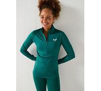 Castore Women's Training Adapt Half Zip Long Sleeve Top, Green, Size Xs, Women Green