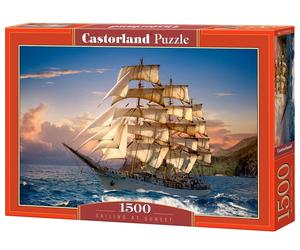 Castorland 1500 Piece Jigsaw Puzzles, Sailing at Sunset, Sailing Shi (US IMPORT)