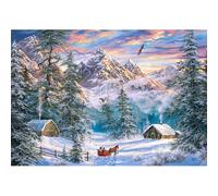Castorland C-104680-2 Mountain Christmas-puzzel van 1000 stukjes, kleurrijk, 100