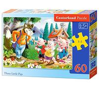 Castorland CSB06519 Classic Three Little Pigs Jigsaw Puzzle, 60 Pieces Set, Multicolor