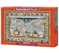 Castorland Hobby Panoramic Map of The World, 1639 Jigsaw Puzzle, 2000 Pieces Set