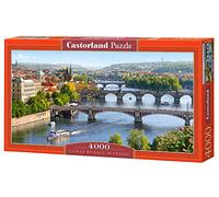 Castorland Hobby Panoramic Vltava Bridges in Prague Jigsaw Puzzle, 4000 Pieces Set