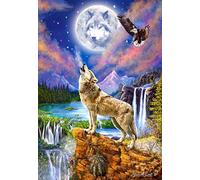 Castorland Hobby Panoramic Wolf's Night Jigsaw Puzzle, 1500 Pieces Set