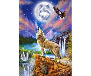 Castorland Hobby Panoramic Wolf's Night Jigsaw Puzzle, 1500 Pieces Set