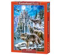 Castorland Hobby Panoramic Wolves and Castle Jigsaw Puzzle, 1500 Pieces Set