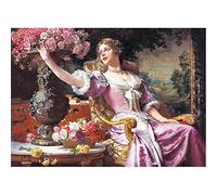 Jigsaw Puzzle - 3000 Pieces - Czachorski : Lady in a Purple Dress with Flowers
