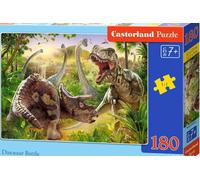 Puzzle 180 elementów. Walka dinozaurów - Castorland