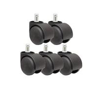 Castors Castors For Furniture Heavy Duty Swivel Castor 2inch/50mm Office Chair Roller Castor Wheels Set Of 5 Black Swivel Caster Wheel Rotatable (Black)