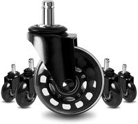 Castors Castors For Furniture Heavy Duty Swivel Castor 5PCS Office Chair Casters Hard Floor Casters Premium Caster Wheels for Parquet Laminate Sw (One Colo