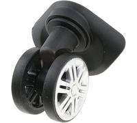 Castors Castors For Furniture Swivel Wheels Replacement 2 Pieces Suitcase Luggage Dual Roller Wheels Replacement Casters for Trolley Case Black -