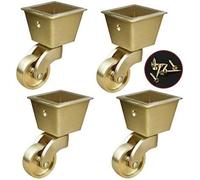 Castors, Heavy Duty Castor, 4pcs Solid Brass Caster Wheels