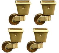 Castors, Heavy Duty Castor, 4pcs Solid Brass Caster Wheels