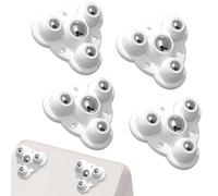Castors Set of 4 - Self-Adhesive Caster Wheels for Furniture, 150kg Capacity Small Stick on Wheels for Sofa, Cabinet, Wardrobe Moving（White）