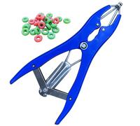 Castration Banding Tool with 100 Rubber Rings Stainless Steel and Plastic Elastic Castration Pliers for Pigs Goats Sheep Cattle Livestock Farming