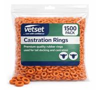 Castration Rings for Lambs, Calves & Goats | Premium Rubber Rings for Castration & Tail Docking | 1500 Pack