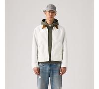 Castro Zip-Up Jacket with Contrasting Collar White