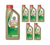 CASTROL 5W40 Engine Oil 6x 1 Litre Synthetic Light Duty C3 Diesel CF Gasoline SN