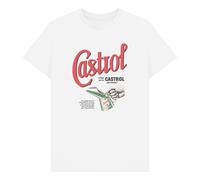 Castrol By Name Unisex T-Shirt in White | Size: Large Castrol White L